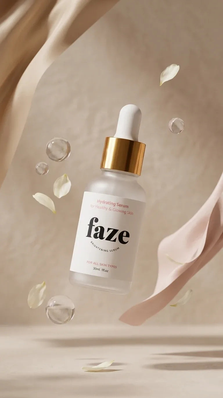 Faze Brightening Serum with petals
